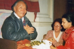 Rinpoche with 2 practitioners in Belgrade Serbia 1990